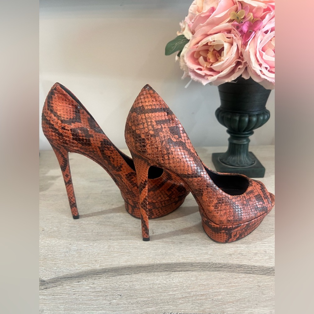 Brian Atwood Animal Print Heels - excellent condition!